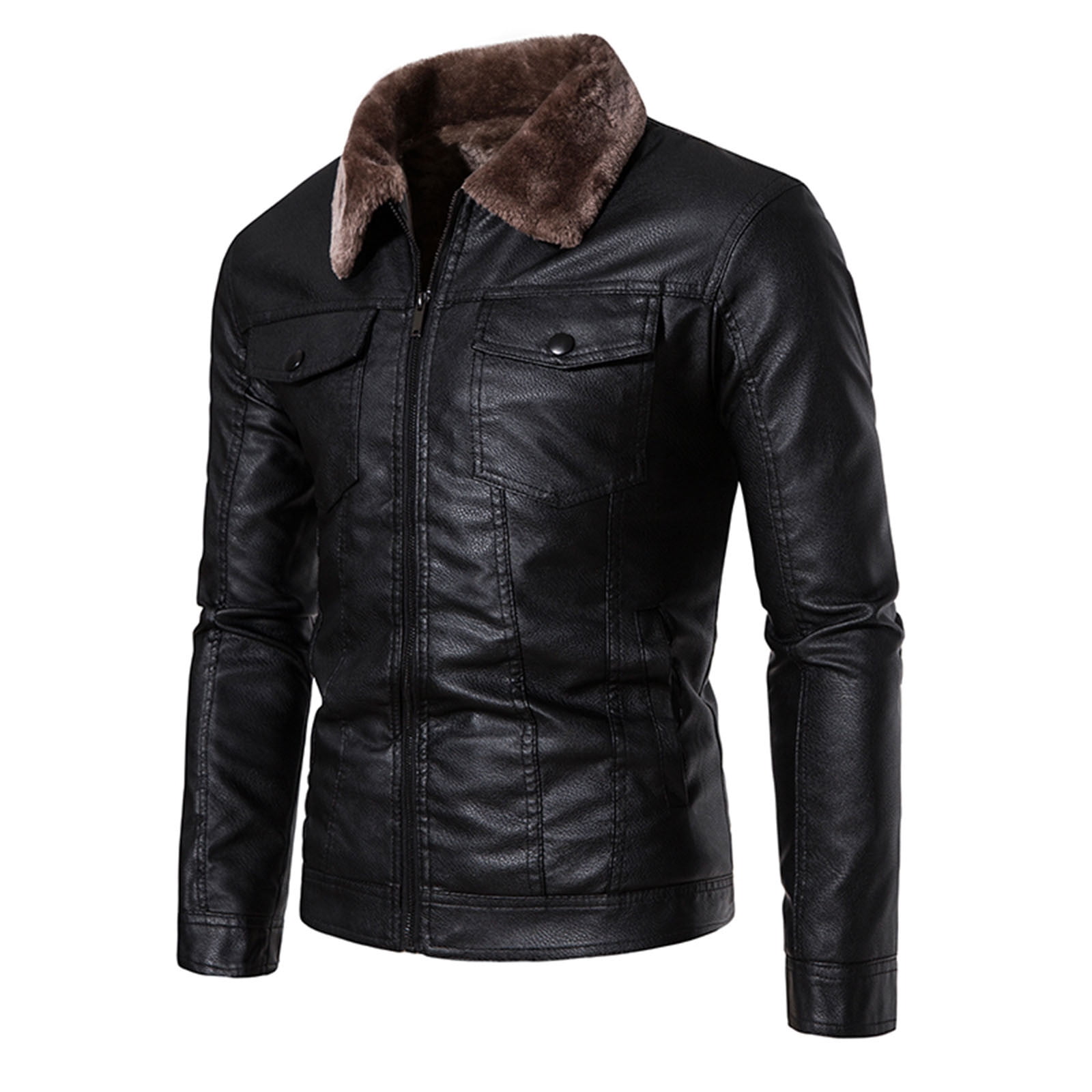 LOVZFMLL Jackets for Men's Zipper Opening And Closing Coat Long