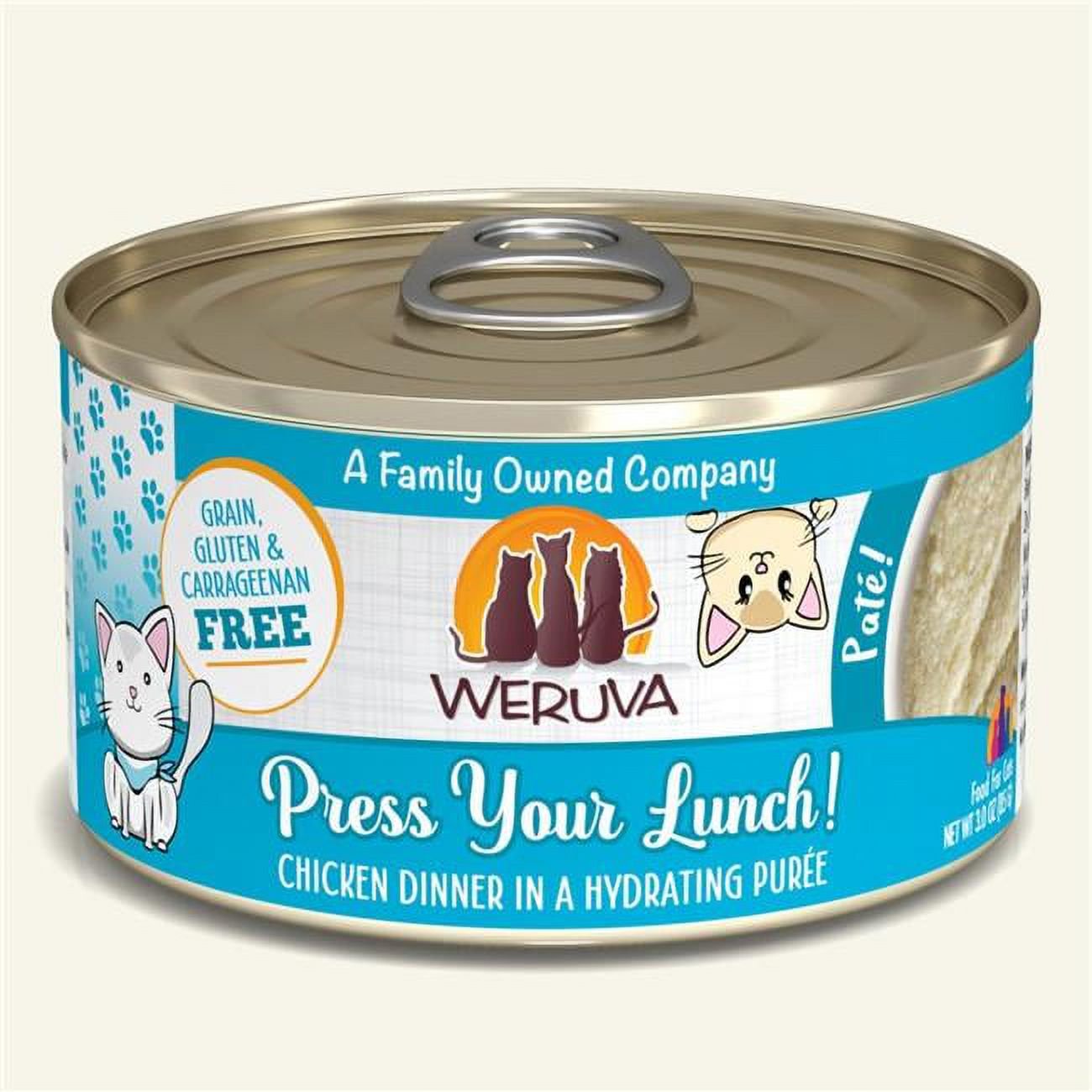 Weruva 810028241442 3 oz Pate Press Dinner Cat Food, Case of 12