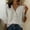 *Gray, variant on Women's V Neck Wrap Front Long Sleeve Blouse,Casual Solid Color Tunic Top Purple,Women's Plus L