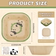 thumbnail image 6 of Paper Bowls, 30 Count 16 oz Disposable Bamboo Pulp Square Bowls with Panda Print, Microwave Safe and Leak-Proof for Parties, BBQs, Garden Parties, Picnics and Family Gatherings, 6 of 8