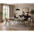 thumbnail image 2 of Brassex Celine Rustic Oak Dining Table with Metal Base for Kitchen and Dining Room, 2 of 7