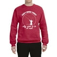 thumbnail image 2 of Wild Bobby, Can't Work Today My Arm Is In A Cast, Fishing, Unisex Crewneck Graphic Sweatshirt, Vintage Heather Red, 3X-Large, 2 of 5