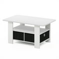 thumbnail image 2 of Furinno Andrey Coffee Table with Bin Drawer, White/Black, 2 of 7
