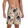 thumbnail image 2 of Kdxio Groovy Disco Print Mens Sleep Shorts Bottoms Soft Comfy Pajama Wear Pants with Drawstring Pockets, 2 of 5