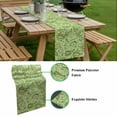 thumbnail image 5 of Vintage Green Table Runner - 48 Inch Long, Kitchen Dining Table Runner Dresser Scarves, Retro Botanical Abstract Art Farmhouse Decor for Coffee Tables Wedding Party Banquet, 5 of 8