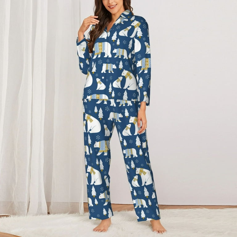 Sikiie cute winter bear Pajamas for Women Set, Womens Pajama Sets