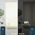 thumbnail image 2 of Yoolax Motorized Shangri-la Sheer Shade Remote Control Wireless Battery Rechargeable Window Blinds for Privacy(60% Shading Texture Beige,62"W x 72"H), 2 of 6