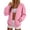 Pink——Fall Savings, variant on Oiangi Sweatshirt Cardigan Women Open Front Fleece Long Sleeve Sweater Fall Winter Cozy Warm Coat with Pockets White L