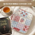 thumbnail image 3 of Yuyamidu Cute Strawberry Bible Cover for Women Flowers Quilted Bible Tote Bag with Handle and Organizer Pouch for Standard Bibles Couple Floral Church Bag for Study Travel, 3 of 8