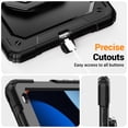 thumbnail image 7 of for iPad 9th/8th/7th Generation 10.2 inch Case, 360 Rotating Shockproof Cover with Stand, Handle, Shoulder Strap, Black, 7 of 7