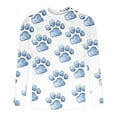 thumbnail image 4 of FRSASU Men's Long Sleeved Shirt Cute Print Pattern Shirt Comfortable Top Leisure Spring Cothing Graphic Tee Light Blue-W, 4 of 5