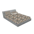 thumbnail image 2 of Ambesonne Paisley Fitted Sheet & Pillow Sham Set, Vintage Oriental Ethnic, Full, Redwood and Blue Grey, 2 of 2