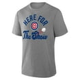 thumbnail image 2 of Men's Fanatics Heather Gray Chicago Cubs Nostalgia Tri-Blend T-Shirt, 2 of 3