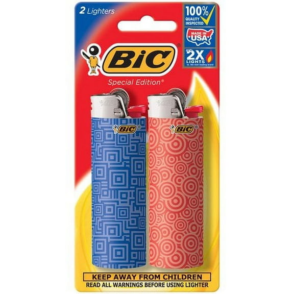 BiC Special Edition Geometrics Lighter Series, 2 Count