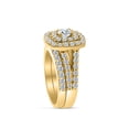 thumbnail image 3 of 2.00ct Cushion Halo Diamond Engagement Wedding Ring Set 10K yellow gold, 3 of 4