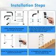 thumbnail image 3 of SAFH Stair Climbing Assist Cane, Height Adjustable with Anti-Slip Handle & Stabilizing Feet, 300lbs Capacity for Seniors, Post-Surgery, Standard Steps, 3 of 8
