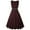 Wine summer dresses for women 2023, variant on Wycnly Formal Dresses for Women Evening Party Prom Empire Waist Pleated Swing Formal Midi Dress Round Neck Sleeveless Solid 2024 Summer Knee-Length Dresses Black xxl Under $5