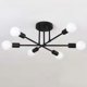 thumbnail image 1 of Bedroom Lamp Ceiling Lamp Study Room Dining Room Industrial Style Shop Simple Iron 6 Heads Lamp, 1 of 5