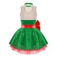 thumbnail image 2 of YONGHS Kids Girls Christmas Santa Claus Costume Ballet Dance Tutu Dress 4-16 Green 14, 2 of 3