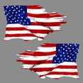 thumbnail image 1 of nipocaio American Flag Damaged Truck Mirror Vinyl Decal (15*9cm) - 2 PCS, 1 of 3