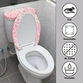 thumbnail image 3 of FORUDESIGNS Cherry Blossom Leopard Pattern 2 Pack Toilet Lid Cover with Toilet Tank Lid Cover, Adjustable Toilet Protector, 15-21 in, Fits Most Round Elongated and Oblong Lids, 3 of 8