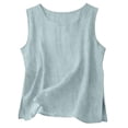 thumbnail image 6 of Shadoumai Women Cotton Linen Tank Tops Loose Fit Casual Sleeveless Summer Linen Shirts Lightweight Gauze Crewneck Camisole 2026, 6 of 6