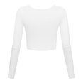 thumbnail image 5 of Fulijie Nobo Cropped Long Sleeve Work Out Shirt,Womens Tops,Women Fashion Lightweight Yoga Crop Tops Slim Fit Long Sleeve Workout T Shirts Blouse, 5 of 6