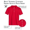 thumbnail image 2 of Beverly Hills Polo Club Boys' School Uniform Short Sleeve Polo Shirt - 2 Pack Performance Dry Fit Polo (4-16), 2 of 7