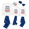 thumbnail image 3 of Pijamas familiares a juego de Navidad, conjunto de pijamas a cuadros azules, temporada de Feliz Navidad, diseño exclusivo, 2023, 3 of 3