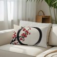 thumbnail image 6 of Cherry Blossom Throw Pillow Cover 16 x 24 Inch Decorative Pillow Cover Asian Japanese Red Plum Flower Retro Beige Lumbar Pillowcase Seasonal Rectangle Cushion Case for Couch Sofa Bed Living Room, 6 of 9