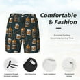 thumbnail image 5 of Lsque Mens Swim Trunks Cigar Pattern - Bathing Suit Compression Liner - Beach Swim Shorts Swimwear - (S-3XL) - Stretch Quick Dry -3X-Large, 5 of 9
