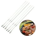 thumbnail image 1 of Reusable 10PCS Skewers Flat Metal Stainless Steel BBQ Barbecue Skewer, 1 of 8
