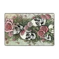 thumbnail image 5 of ZICANCN Area Rugs Doormat , Deadhead Roses Grateful Skulls Dead Skeleton Facecloth Non-Slip Floor Mat Rug for Living Room Kitchen Sink Area Indoor Outdoor Entrance 72"x48", 5 of 9