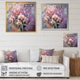 thumbnail image 4 of Designart "Sophisticated Geometric Lavender Arrangement" Bouquet Floater Framed Wall Decor, 4 of 5