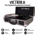 thumbnail image 3 of Tocadiscos portátil Victrola Vintage 3 velocidades con Bluetooth y altavoces incorporados, 3 of 3