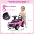 thumbnail image 3 of iYofe Toddler Ride On Car 1-3, Licensed Ford Bronco Raptor Foot to Floor Kids Car with Music & Horn, First Ride On Toy, Pink, 3 of 7