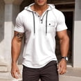 thumbnail image 1 of Workout Tops for Men Loose Fit Wrap T Shirts Tech Shirts Men Fit Shirt Short Athletic Compression Long Sleeve Loose T Shirts Men T Shirt under Scrub Shirts Men T Shirt Tops Men's Slim Fit Button, 1 of 3