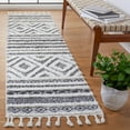 thumbnail image 2 of SAFAVIEH Moroccan Tassel Carmelo Southwestern Shag Area Rug, Grey/Ivory, 4' x 6', 2 of 9
