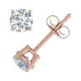thumbnail image 2 of 0.66 Carat 4-Prong Set Diamond Stud Earrings in 14K Rose Gold, 2 of 6