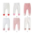 thumbnail image 3 of GYRATEDREAM Newborn Infant Baby Cotton High Waist Pull on Footed Pants Boys Girls Cute Elastic Tights Toddler Casual Leggings with Feet for 0-18 Months, 3 of 3