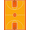 Orange Amber, Pattern 10, variant on Design&I 8'x10' Washable Area Rug Hoop Motif Markings Bold Stripe Border Center Basketball Repeating Refined for Living Room, Family Extra Large Skid-Resistant Low Profile