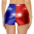 thumbnail image 5 of HSHDLDF Womens Metallic Booty Shorts High Waisted Shiny Rave Bottoms for Dance Festival Costumes, 5 of 5