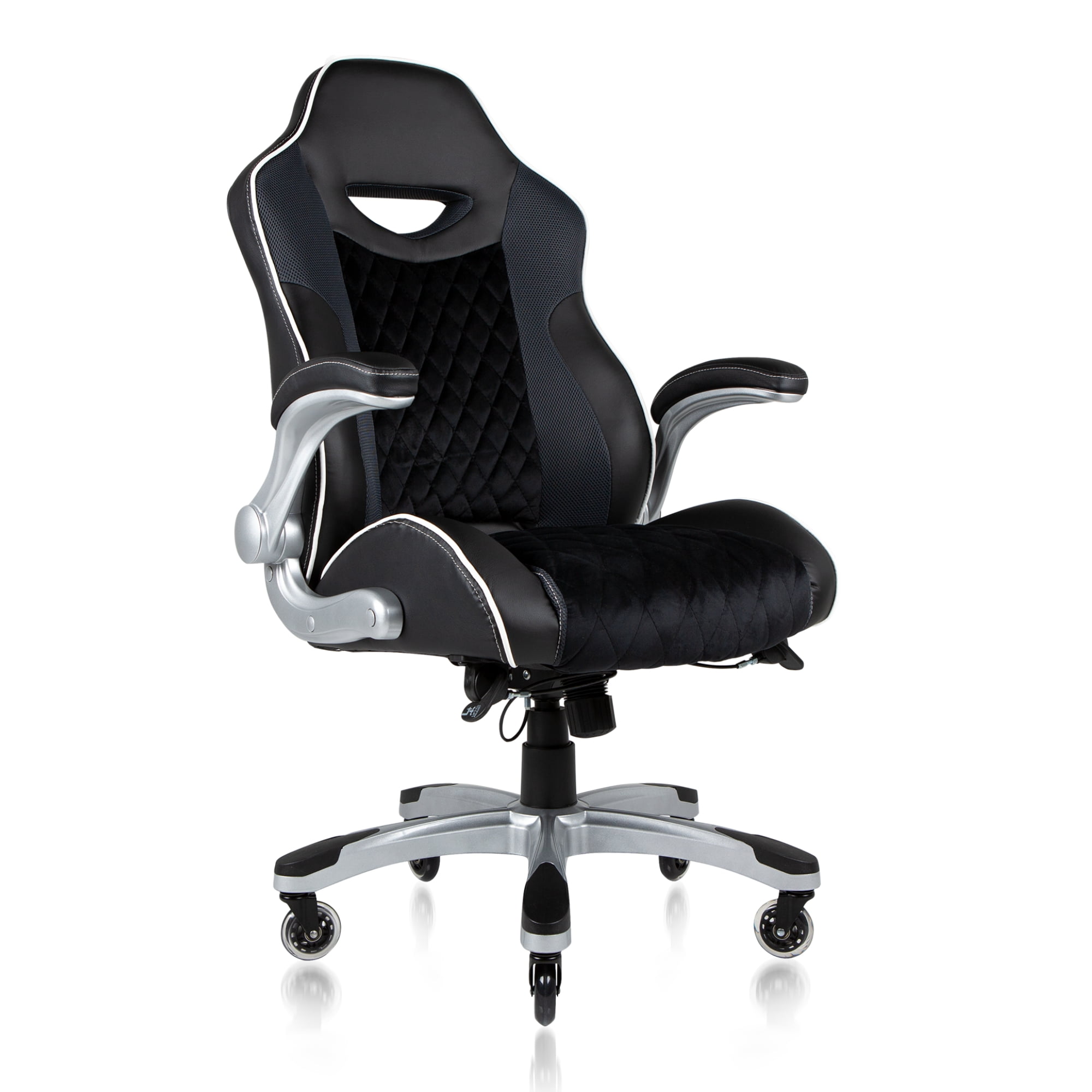 SmileMart Adjustable Ergonomic High Back Gaming Chair, Black/Gray