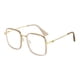 thumbnail image 5 of Montura transparente Vintage para mujer, espejo plano con luz azul, estilo coreano, cara lisa, adelgazante, montura grande, gafas con montura para miopía, 5 of 5