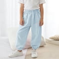 thumbnail image 5 of Bovxnpu Girls Casual Joggers Lightweight Pants High Waisted Solid Loose Casual Jogger Pants Kids Pants, 5 of 8