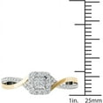 thumbnail image 4 of 1/2 Carat T.W. Diamond Yellow Two-Tone Criss-Cross Shank Single Halo 10kt White Gold Engagement Ring, 4 of 5