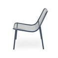 thumbnail image 6 of GDF Studio Douglas Outdoor Metal Mesh Accent Chairs, Set of 2, Matte Navy Blue, 6 of 11