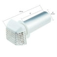 thumbnail image 2 of Deflect-O 4 in. W X 4 in. L White Aluminum/Plastic Dryer Vent Hood, 2 of 3