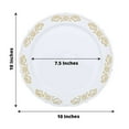 thumbnail image 3 of Efavormart 10 PCS | 10" Round Gold Embossed Disposable Dinner Plates With Scalloped Edges For Weddings Party Events, 3 of 10