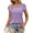 *Purple, variant on ClodeEU Women's Square Neck Puff Sleeve Short Sleeve Top ,Loose Dressy Casual T-Shirt Blouse White,Womens Plus M